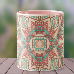 Geometric Modern Southwest Pattern Tote Two-Tone Coffee Mug
