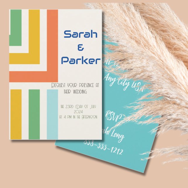 Geometric Modern Wedding Invitation (Creator Uploaded)