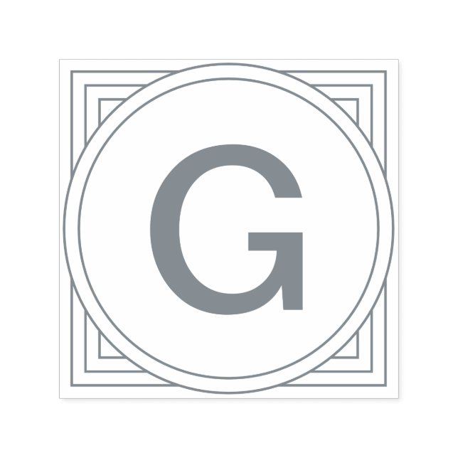 Geometric Monogram Self-inking Stamp (Design)