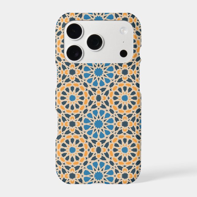 Geometric Moroccan Tile & Orange Pattern (Back)