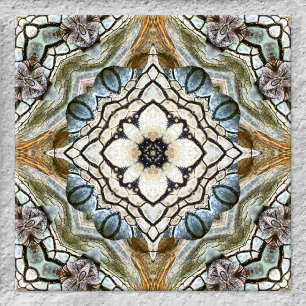 Geometric Mosaic Animal Print Ceramic Tile