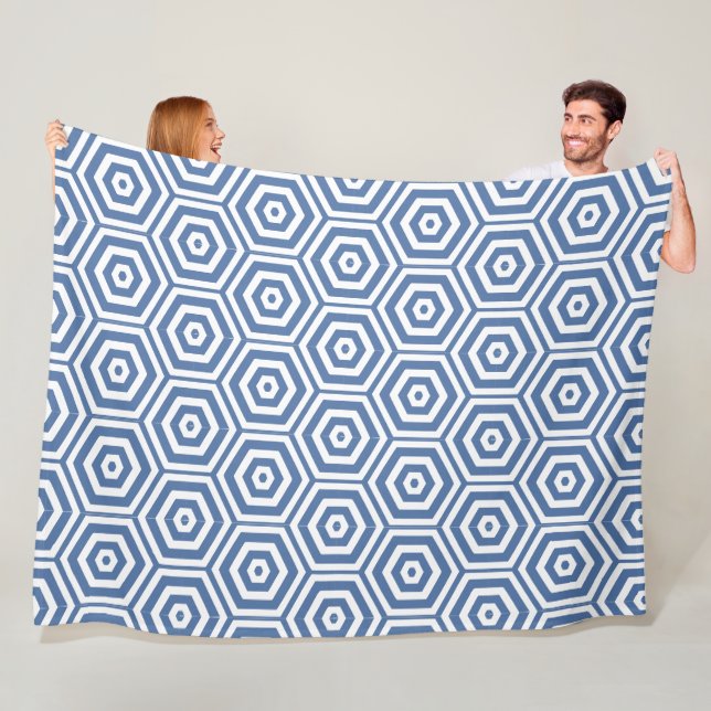 Geometric mosaic fleece blanket (In Situ)