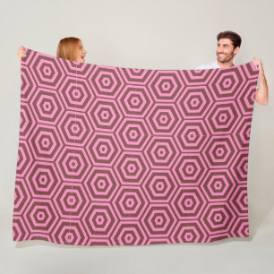 Geometric mosaic fleece blanket