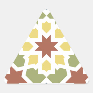 Geometric mosaic of arabesque of Morocco Triangle Sticker