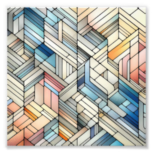 Geometric Mosaic Photo Print