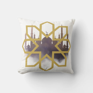 Geometric Mosque Art for Eid Throw Pillow
