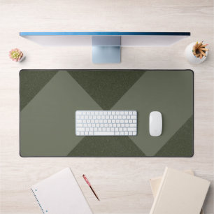 Geometric Moss Green Desk Pad – Customizable