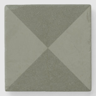 Geometric Moss Green Stone Coaster