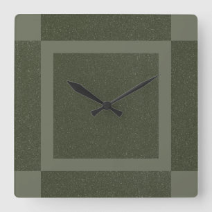 Geometric Moss Green Wall Clock