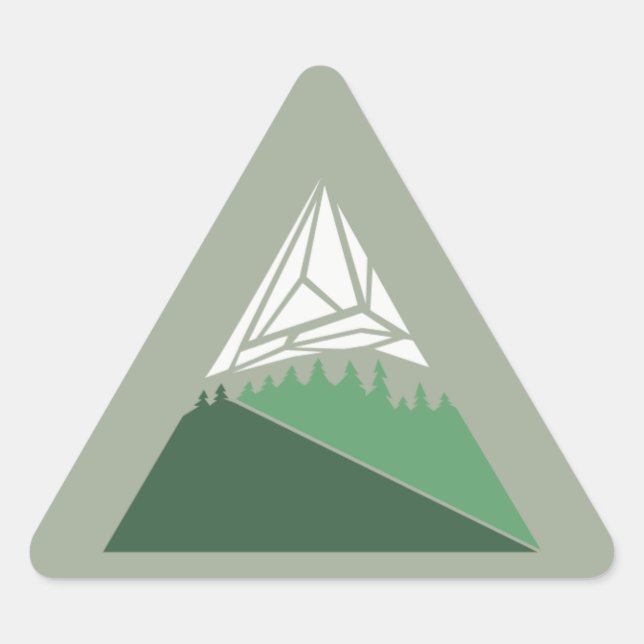 Geometric Mountain Art Sticker (Front)