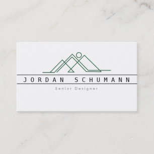 Geometric Mountain Logo   Custom Business Card