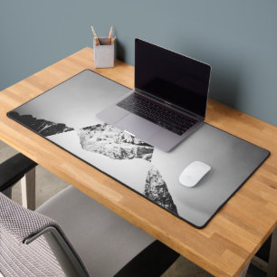 Geometric mountain mirrored in triangle desk mat