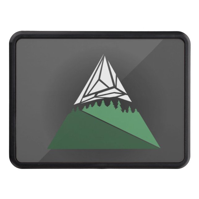 Geometric Mountain Trailer Hitch Cover (Front)