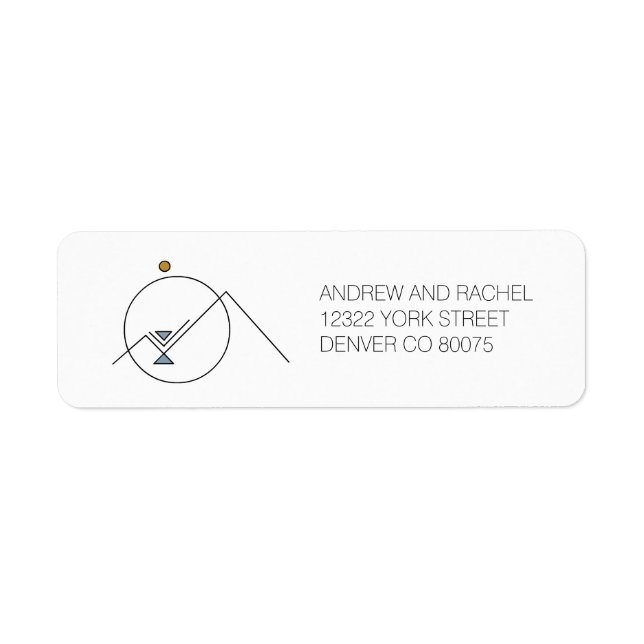 Geometric Mountains| Boho | Custom Address (Front)