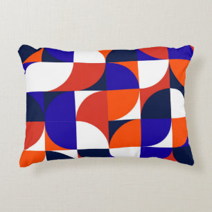 Geometric mural background. Modern and vibrant com Accent Pillow