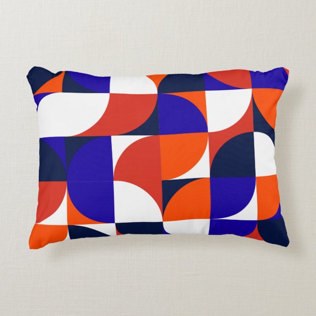 Geometric mural background. Modern and vibrant com Accent Pillow (Front)