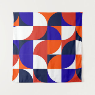 Geometric mural background. Modern and vibrant com Tapestry