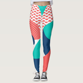 Geometric Mural Background Modern Vintage Leggings