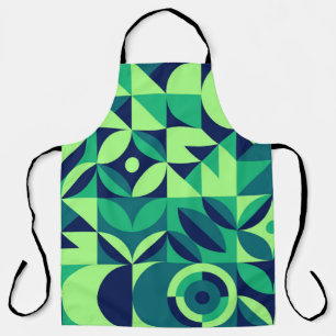 Geometric mural: modern vintage design. apron