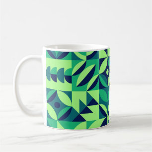 Geometric mural: modern vintage design. coffee mug