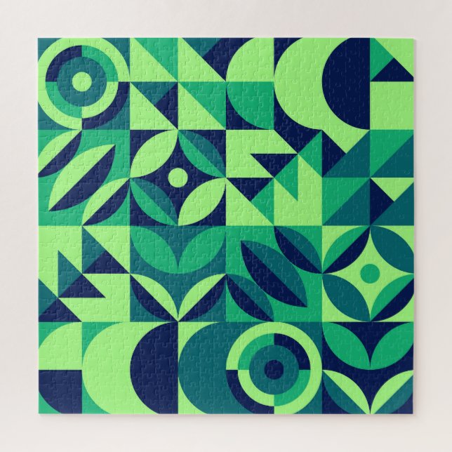 Geometric mural: modern vintage design. jigsaw puzzle (Vertical)