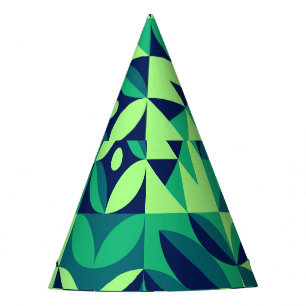 Geometric mural: modern vintage design. party hat