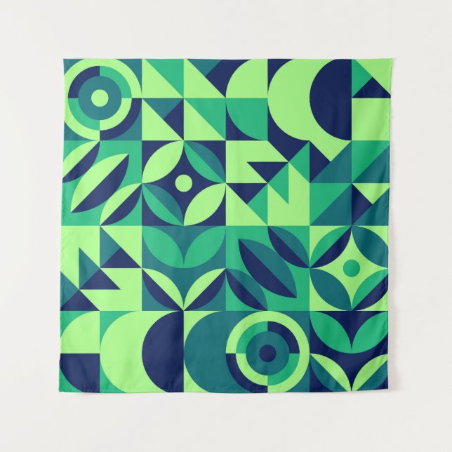 Geometric mural: modern vintage design. tapestry (Front)