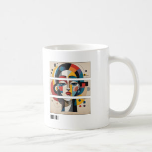 Geometric Muse – Abstract Face Mug