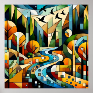 Geometric Nature Poster