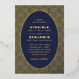 Geometric Navy Blue Wedding