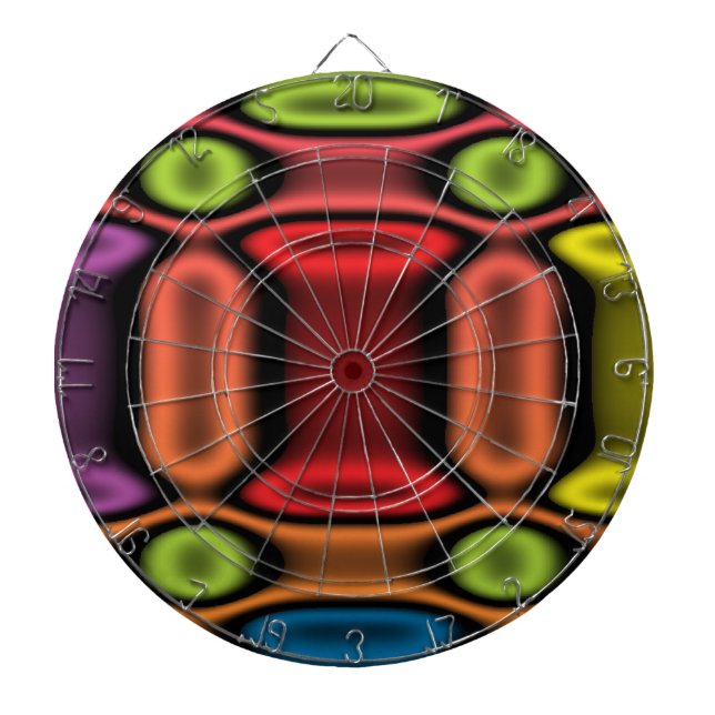 Geometric Neon Dartboard (Front)