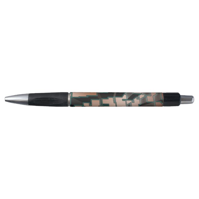 Geometric Neon Futuristic Extrusion Pattern Pen (Front)