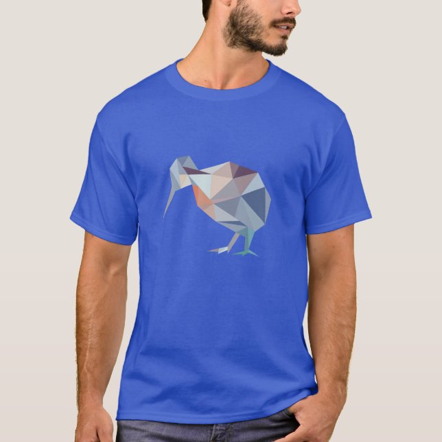 Geometric NZ Kiwi Bird T-Shirt (Front)