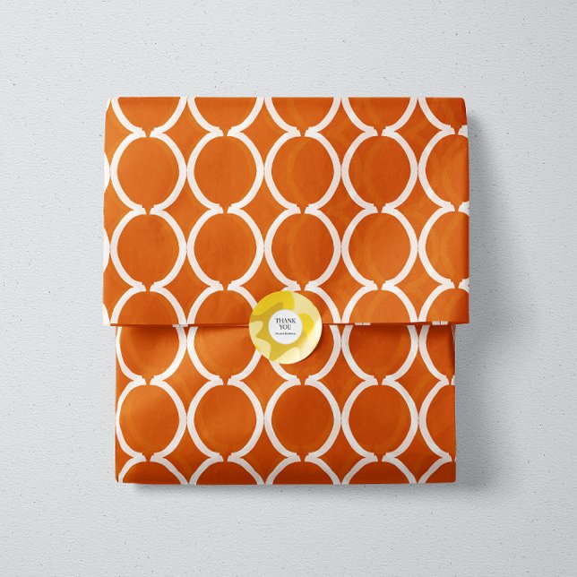 Geometric Ogee Lattice Burnt Orange Tissue Paper (Creator Uploaded)