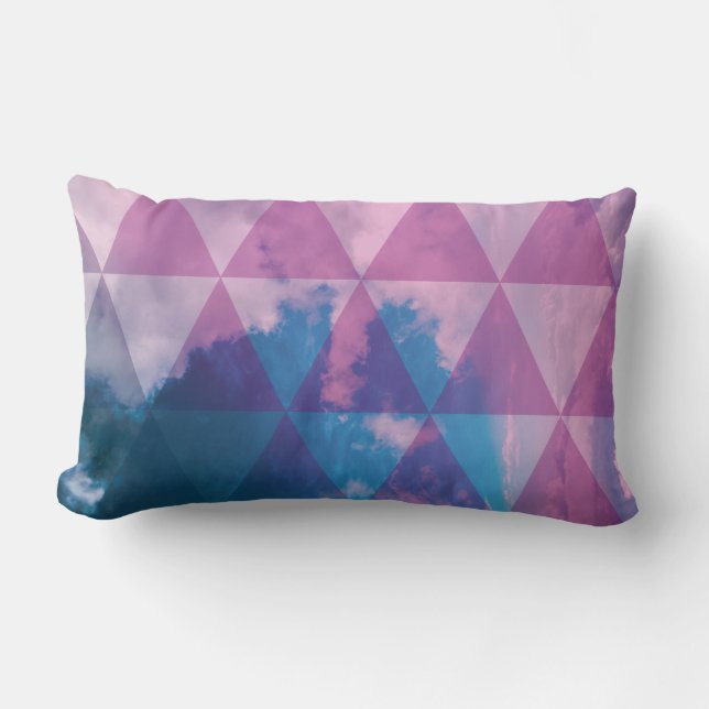 Geometric Ombre Cloud Baby Pillow (Front)