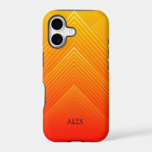 Geometric ombre orange and yellow