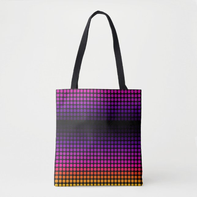 Geometric Ombre Sunset Pattern Tote (Front)