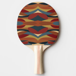 Geometric Opaque Stained Glass Style Abstract Ping Pong Paddle