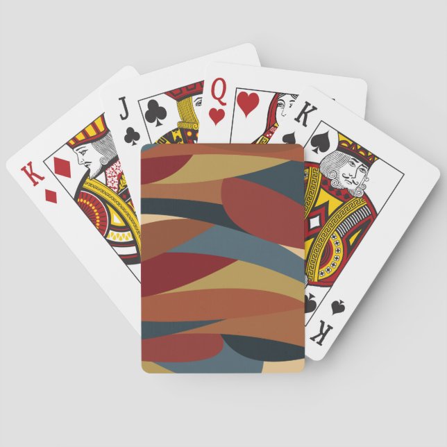 Geometric Opaque Stained Glass Style Abstract  Playing Cards (Back)