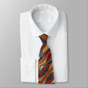 Geometric Opaque Stained Glass Style Abstract Tie