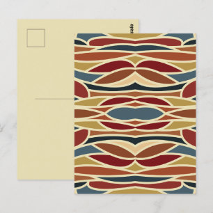 Geometric Opaque Stained Glass Style Design Postcard