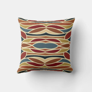 Geometric Opaque Stained Glass Style Design  Throw Pillow