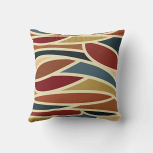 Geometric Opaque Stained Glass Style Design Throw Pillow