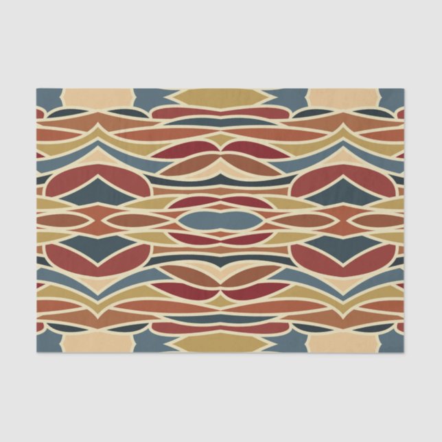 Geometric Opaque Stained Glass Style Design  Tissue Paper (Front)