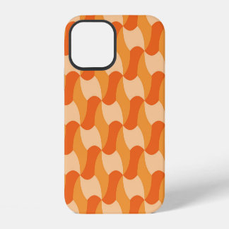 Geometric Orange Shades: Abstract Tile iPhone 12 Case