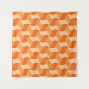 Geometric Orange Shades: Abstract Tile Tapestry