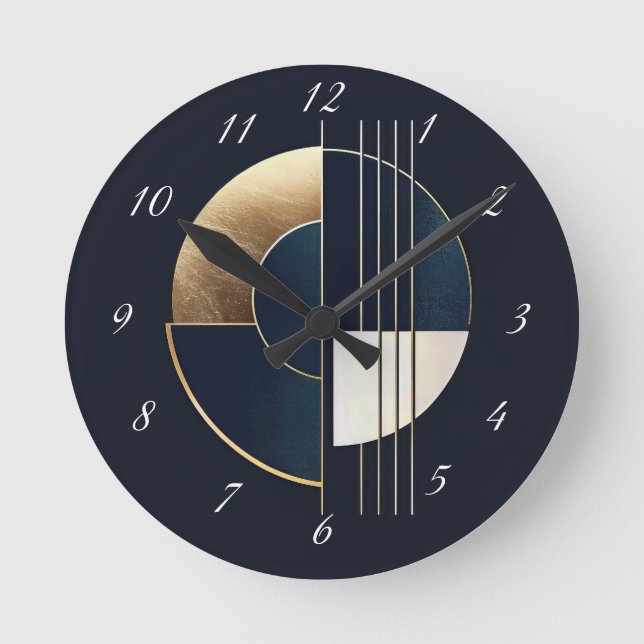 Geometric Orb: A Study in Contrast Round Clock (Front)