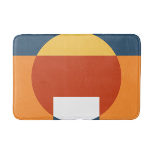 Geometric overlapping shapes - Retro style Bath Mat