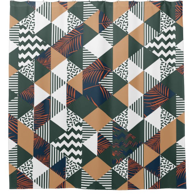 Geometric palm leaves, trendy pattern (Front)