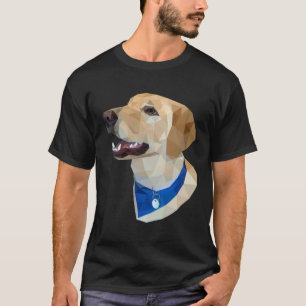 Geometric Pancake the Golden Retriever Yellow Lab T-Shirt